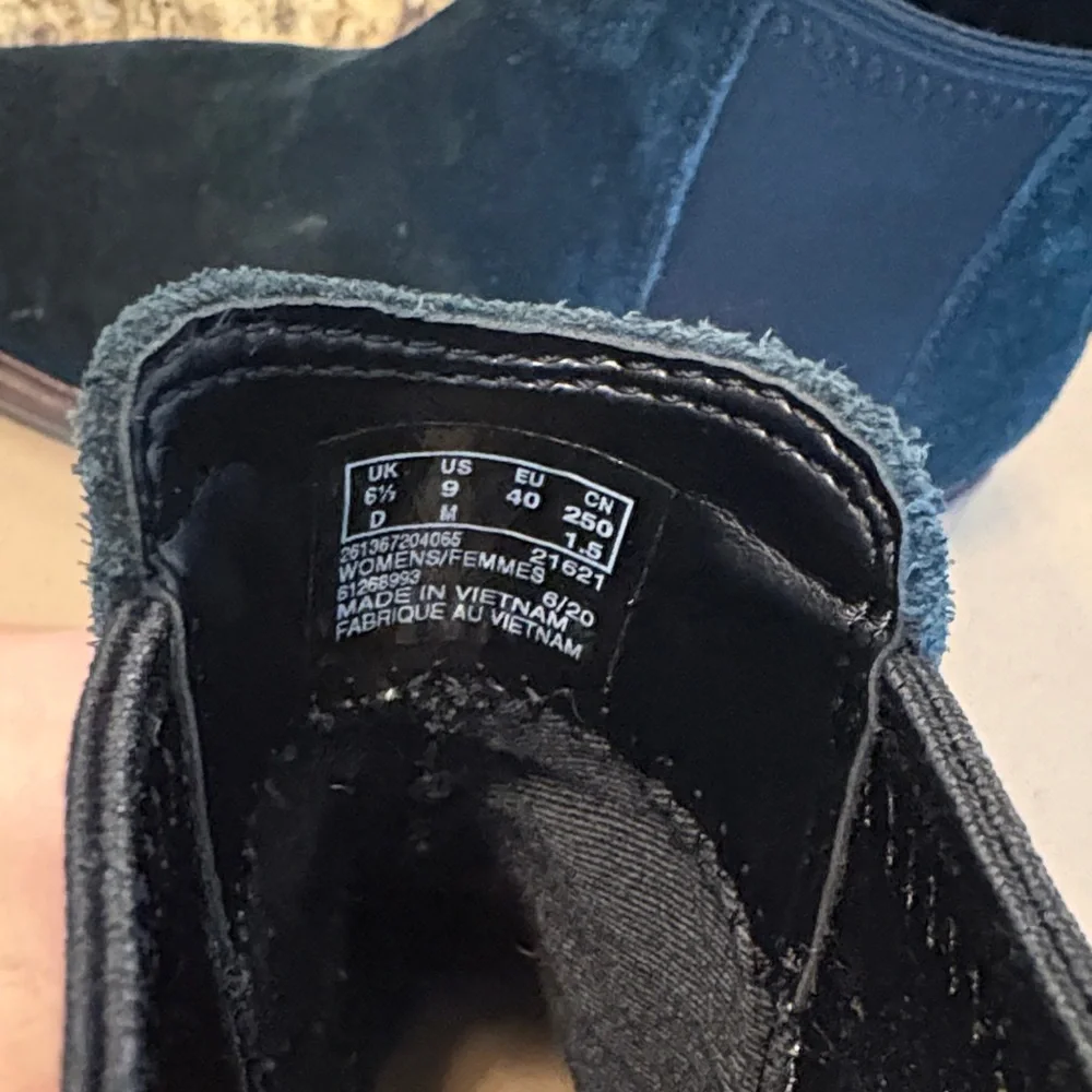 Clarks Black Suede Ankle Boots - Picture 6 of 7